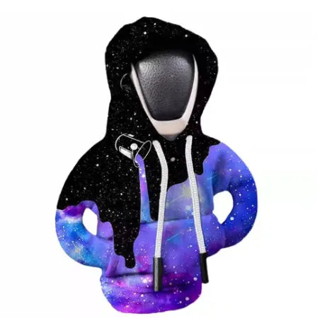 Cloth gear shift knob hoodie cover in various colours for manual and automatic cars