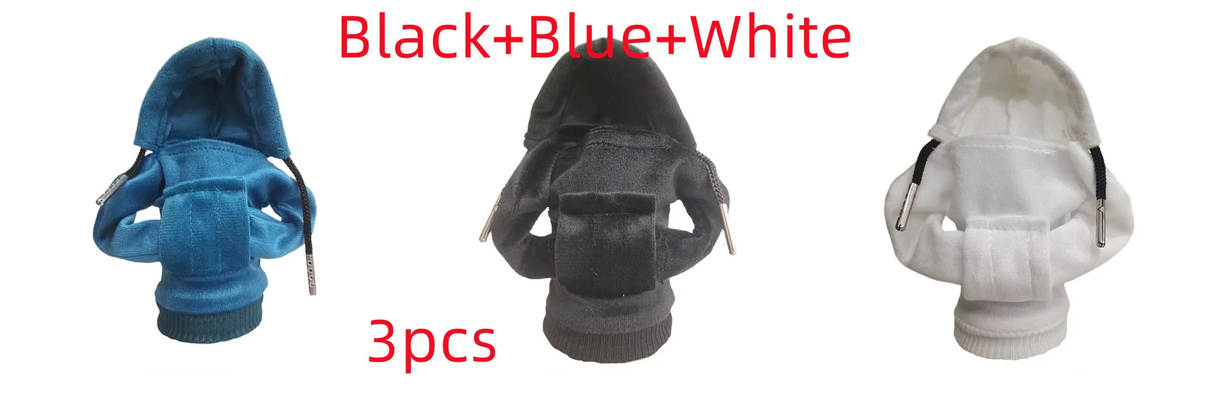 Cloth gear shift knob hoodie cover in various colours for manual and automatic cars