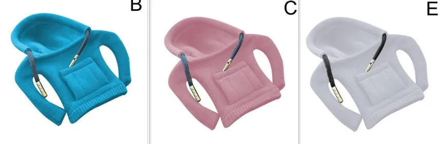 Cloth gear shift knob hoodie cover in various colours for manual and automatic cars