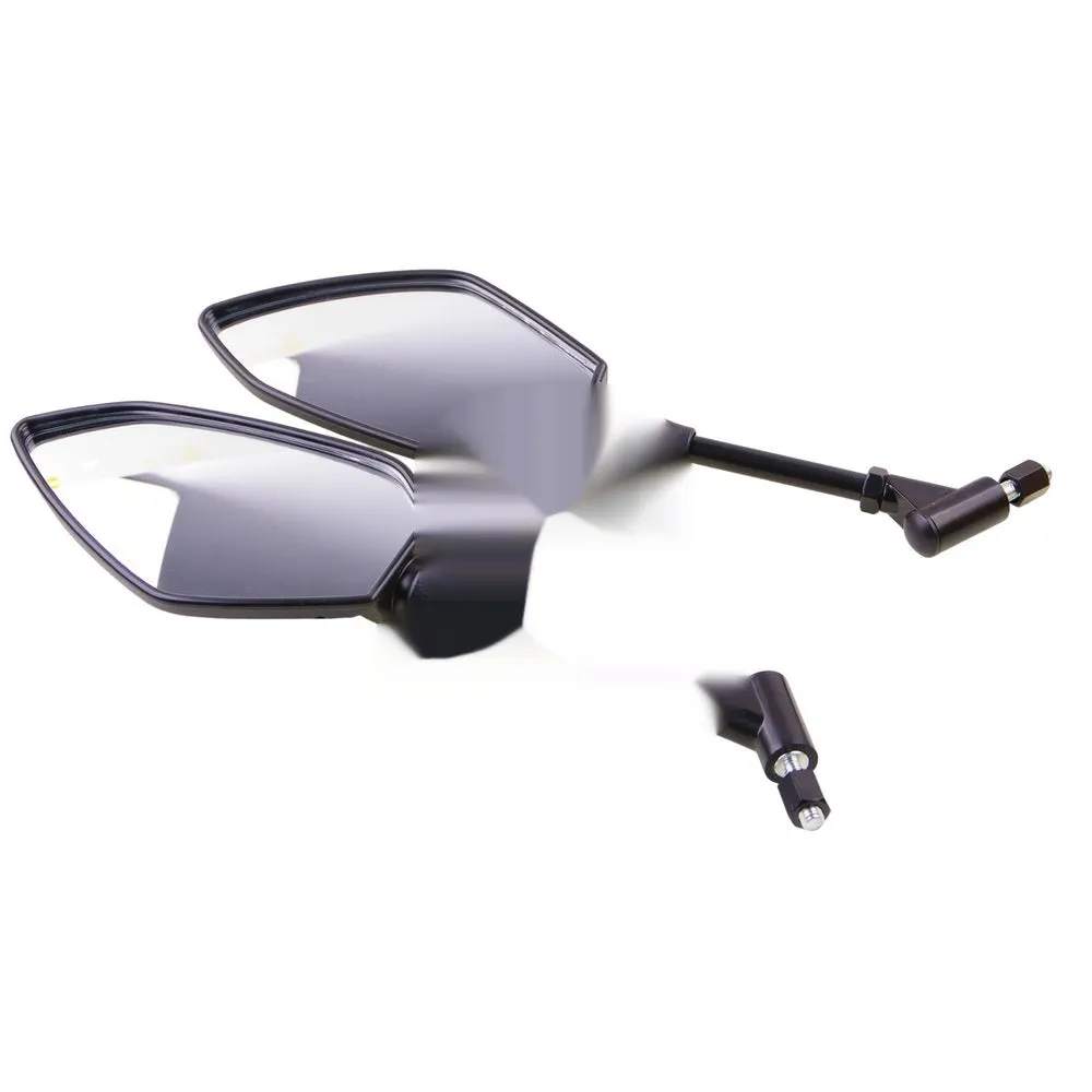 Black cross-border four-wheel ATV rearview mirror with ABS cover and chrome-plated mirror surface