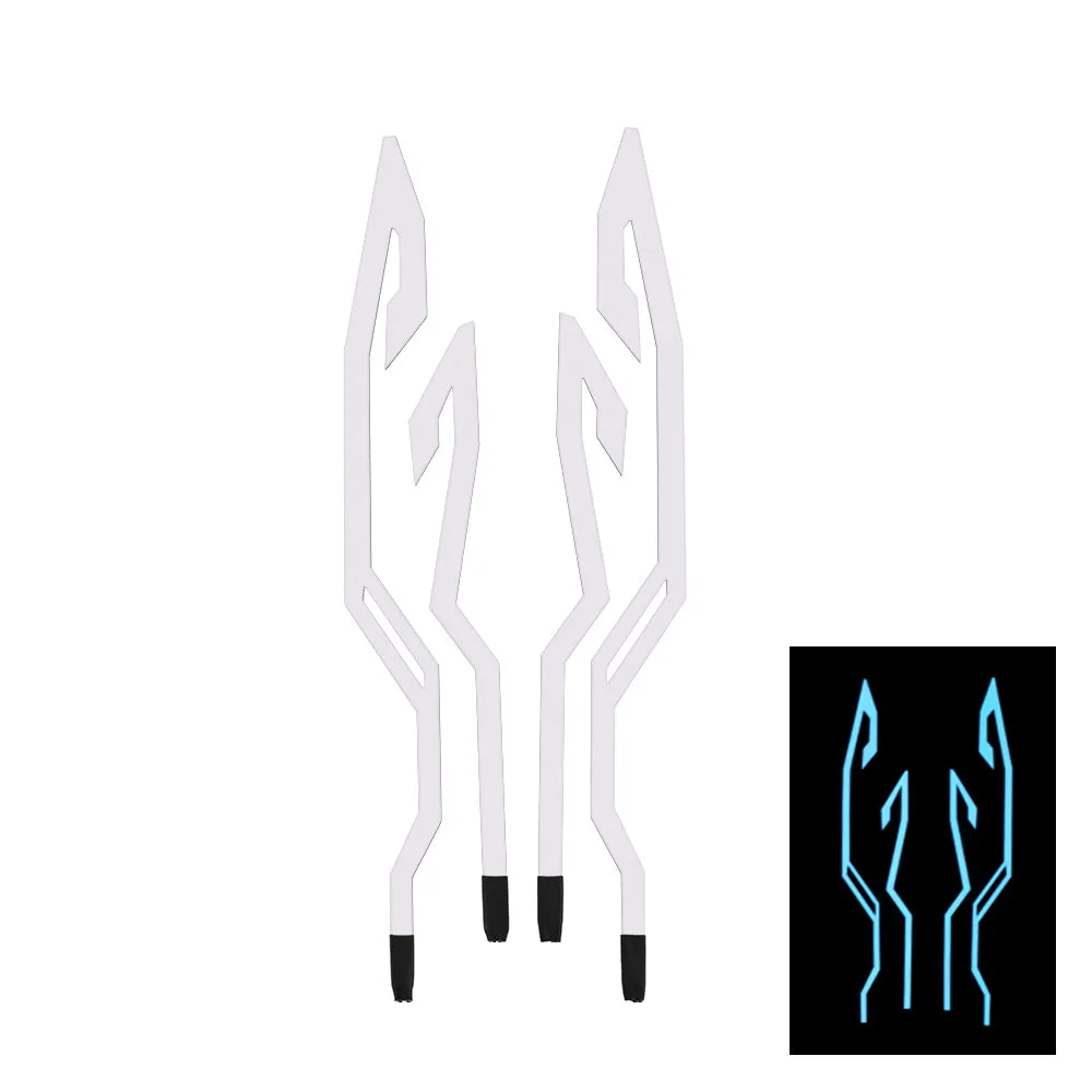 High brightness waterproof helmet light bar with LED strips in red and white colours mounted on a bike helmet