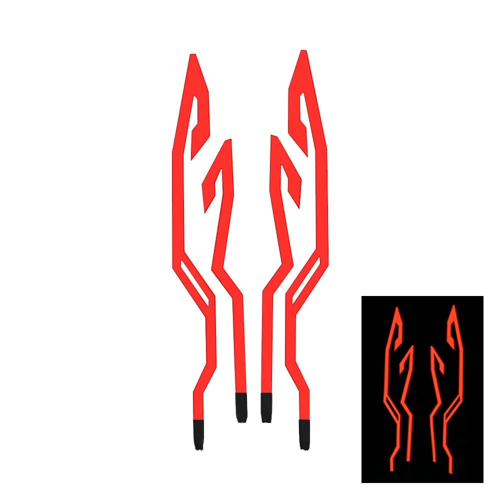 High brightness waterproof helmet light bar with LED strips in red and white colours mounted on a bike helmet