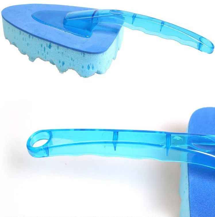 Large blue coral honeycomb car wash sponge brush with ABS handle