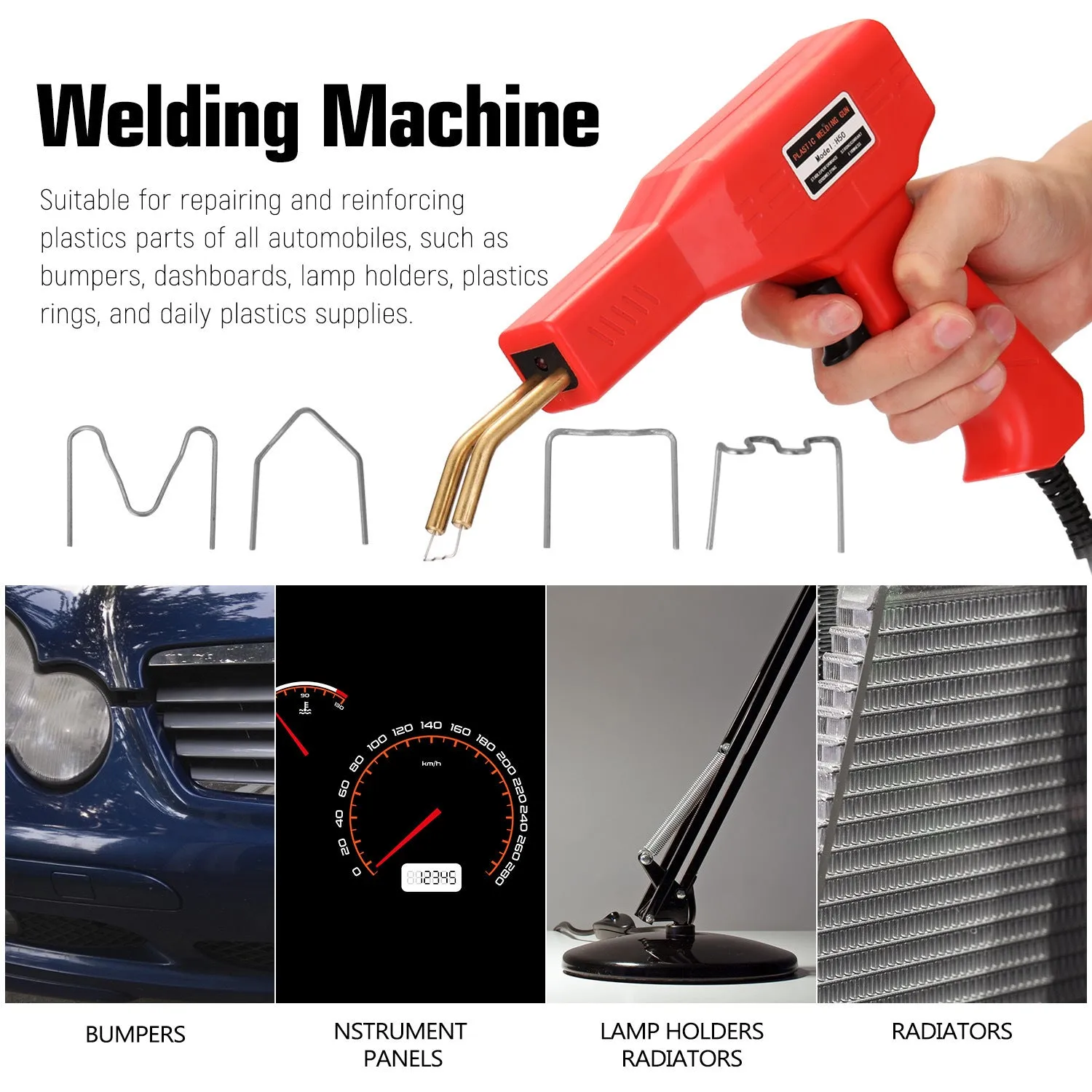 Automobile bumper repair welding machine with H50 welding gun for plastic seam welding