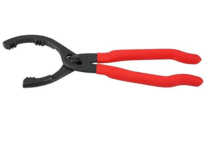 12 inch high carbon steel filter wrench in red colour for oil filter removal