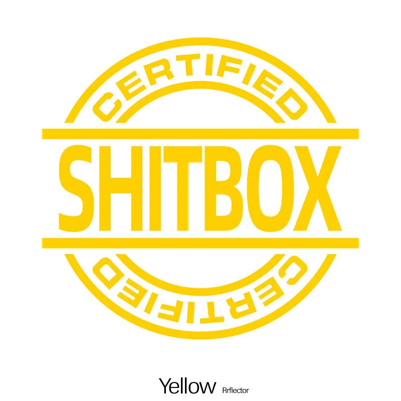 13x12cm creative vinyl car sticker in multiple colour options on a vehicle body panel.
