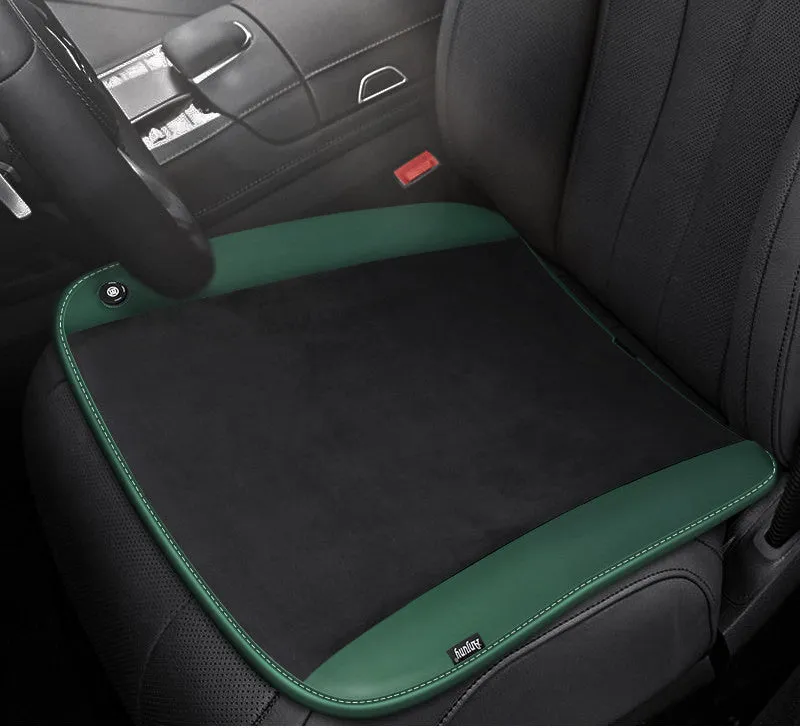 Graphene 12V seat heating pad for car in Tech Blue colour with plush surface and memory foam filling