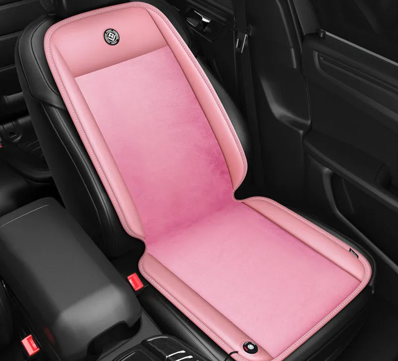 Graphene 12V seat heating pad for car in Tech Blue colour with plush surface and memory foam filling