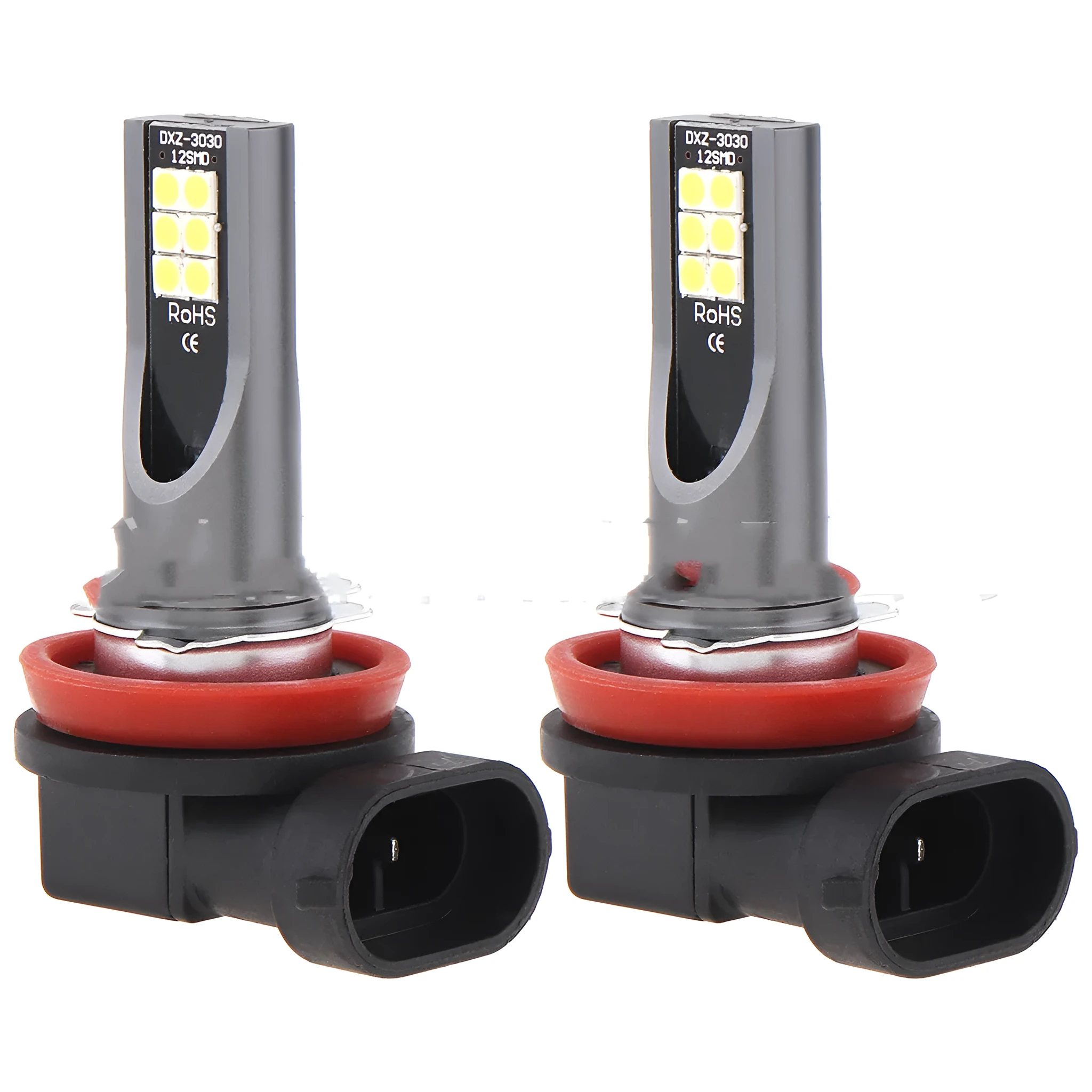 LED car headlight 24W 1200LM H8 H11 socket white light aluminium housing