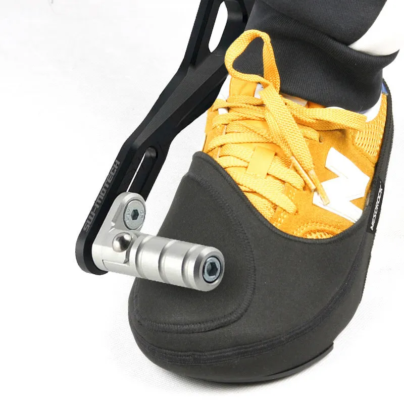 Black motorcycle gear shift shoe cover made of neoprene and TPU for shoe protection