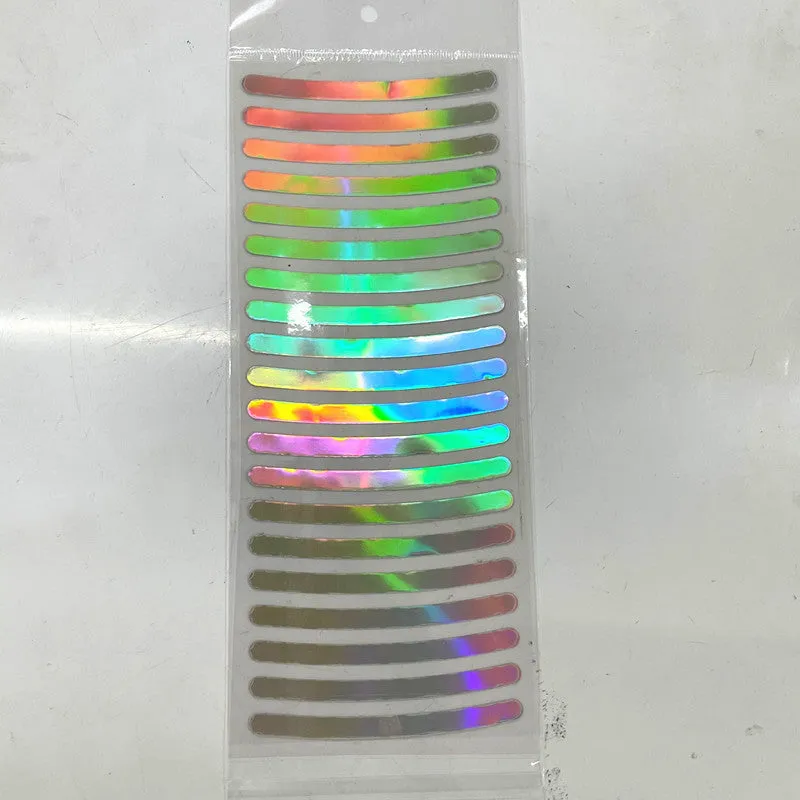 20 pack car wheel hub reflective stickers with arc pattern in various colours including fluorescent and luminous options