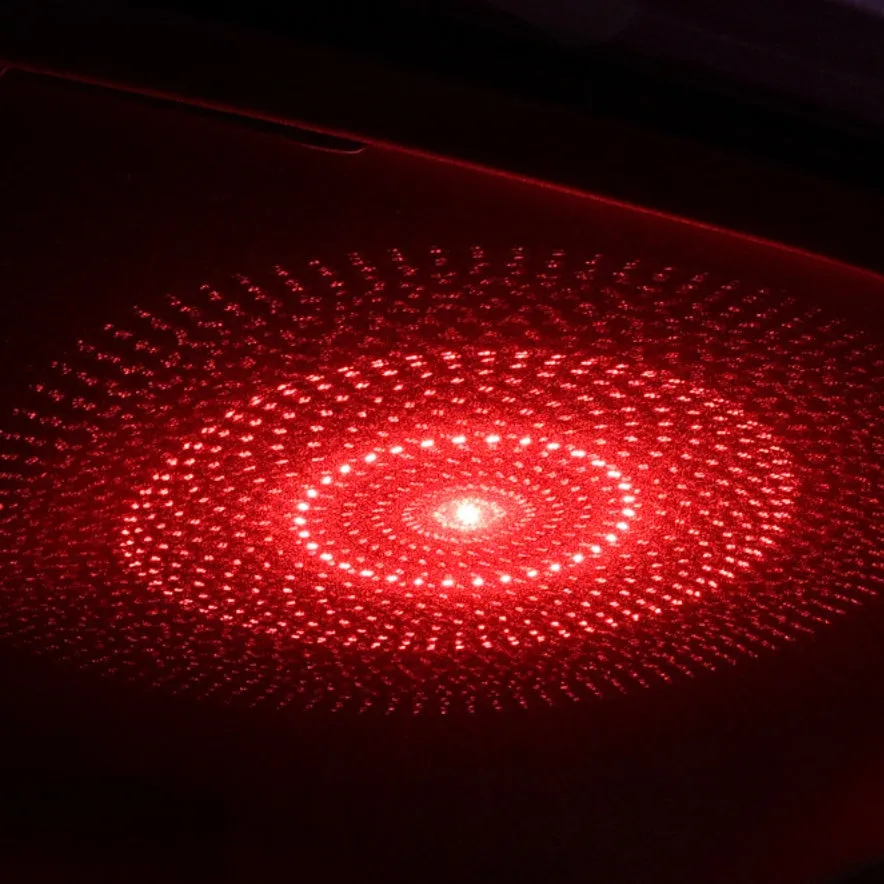 USB star laser projection lights for car interior atmosphere decoration with multiple colour options and style settings