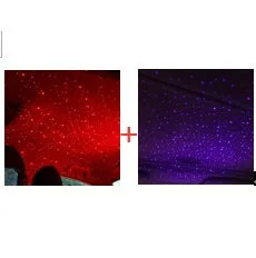 USB star laser projection lights for car interior atmosphere decoration with multiple colour options and style settings