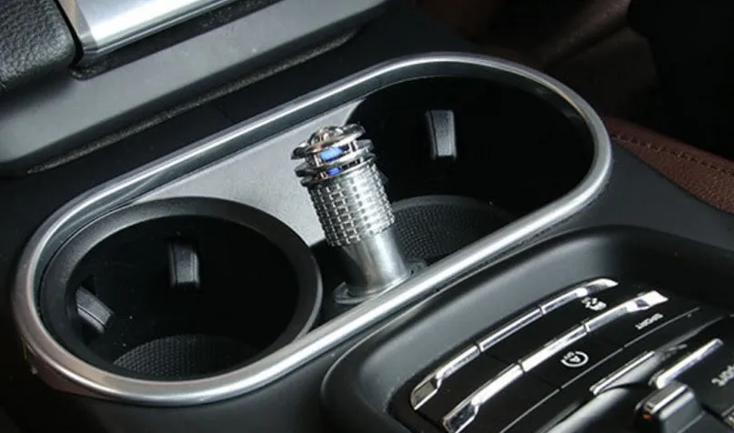Car air purifier ionizer negative ion oxygen bar universal fit 8x1.8cm ABS available in blue red silver black