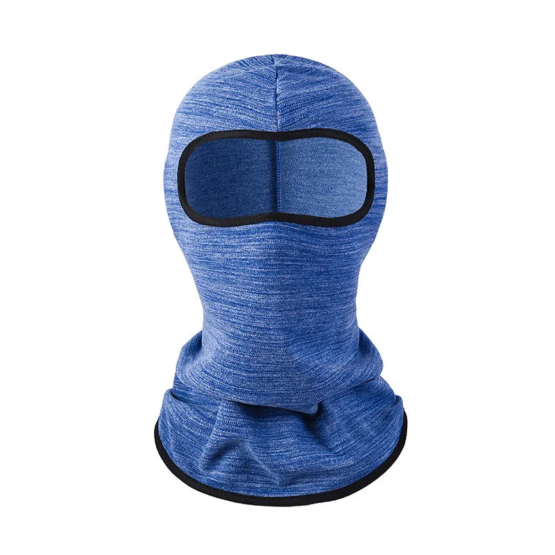 Cotton dome-style motorcycle head cover in a patterned colour, shown with a pair of gloves.