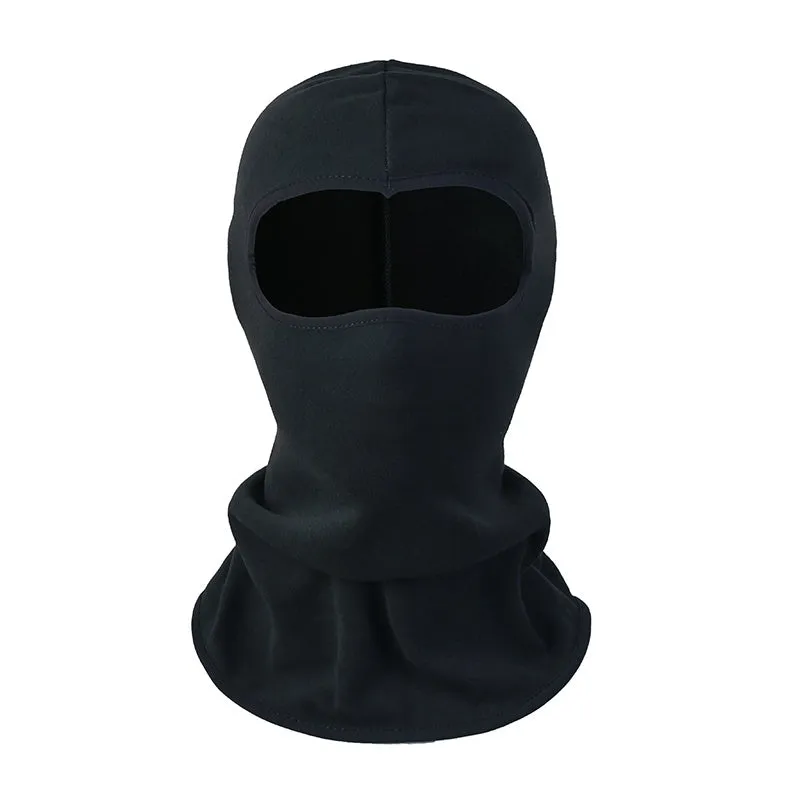 Cotton dome-style motorcycle head cover in a patterned colour, shown with a pair of gloves.