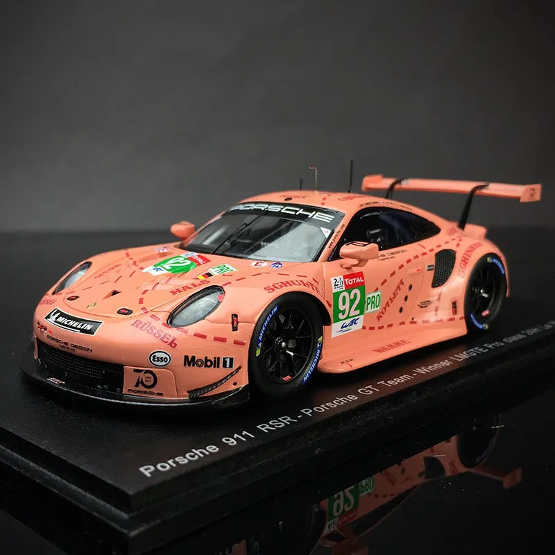 Unpainted pink resin Porsche supercar body shell 1:64 scale with display box