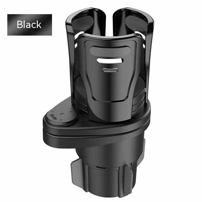 Second generation upgraded car cup holder in carbon fibre matte finish