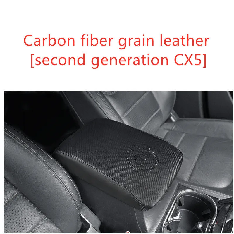 Mazda CX-4 CX-5 Oncela 100th Anniversary armrest case cover in carbon fibre and leather finish