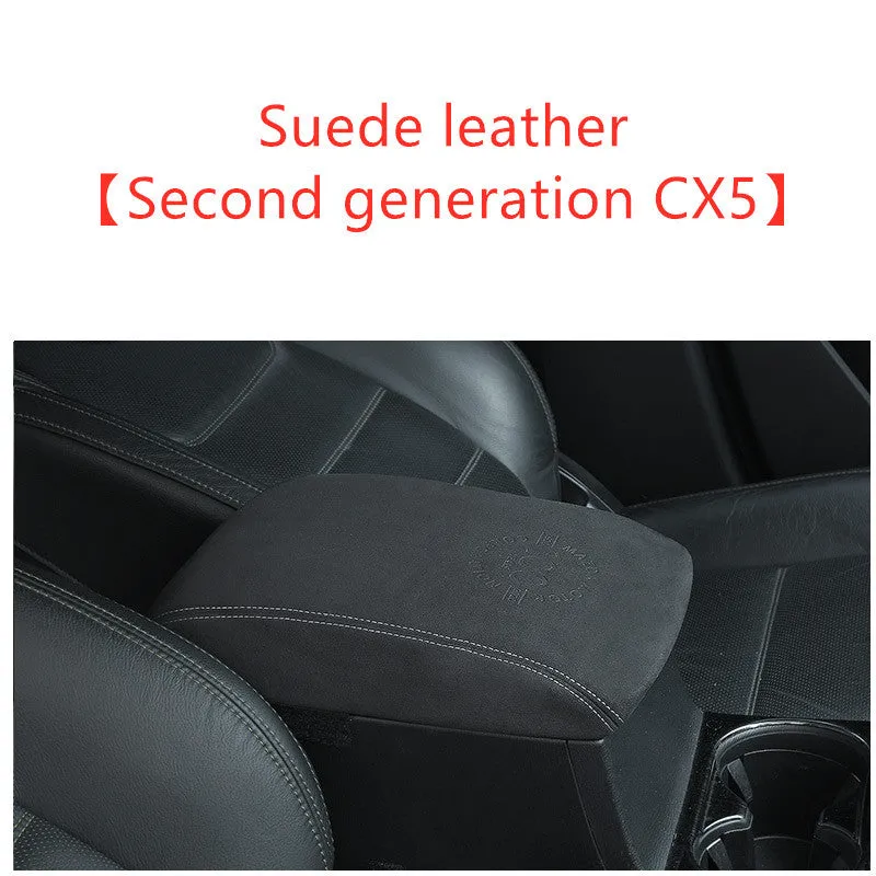 Mazda CX-4 CX-5 Oncela 100th Anniversary armrest case cover in carbon fibre and leather finish