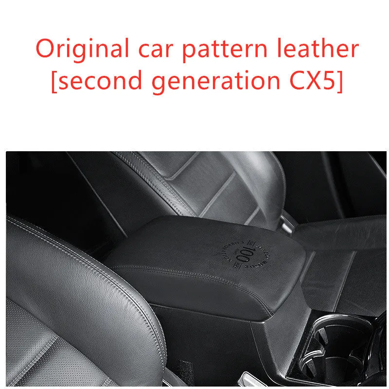 Mazda CX-4 CX-5 Oncela 100th Anniversary armrest case cover in carbon fibre and leather finish