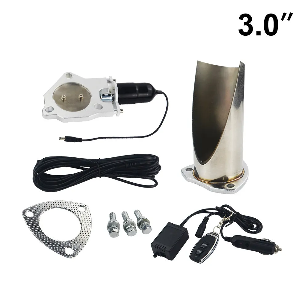 76mm remote-controlled modified exhaust pipe half set for GM vehicles with metal construction and controller