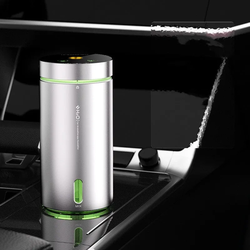 Square metal intelligent vehicle mounted humidifier with large 2.6-4.0 litre tank in black colour
