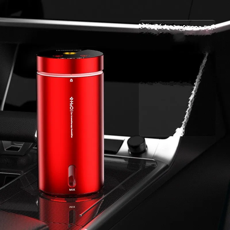 Square metal intelligent vehicle mounted humidifier with large 2.6-4.0 litre tank in black colour