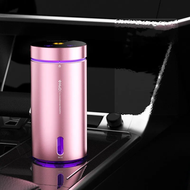 Square metal intelligent vehicle mounted humidifier with large 2.6-4.0 litre tank in black colour