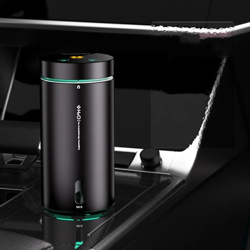 Square metal intelligent vehicle mounted humidifier with large 2.6-4.0 litre tank in black colour