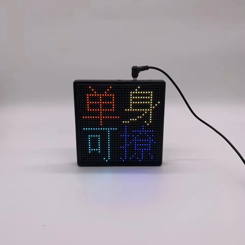 Bluetooth wireless LED car display screen with 32x32 pixels and aluminium frame