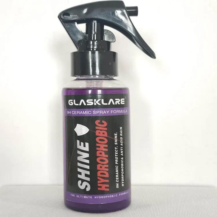 Waterless wash car paint crystal coating bottle 9H hardness mirror gloss 110ml 50ml blue violet transparent