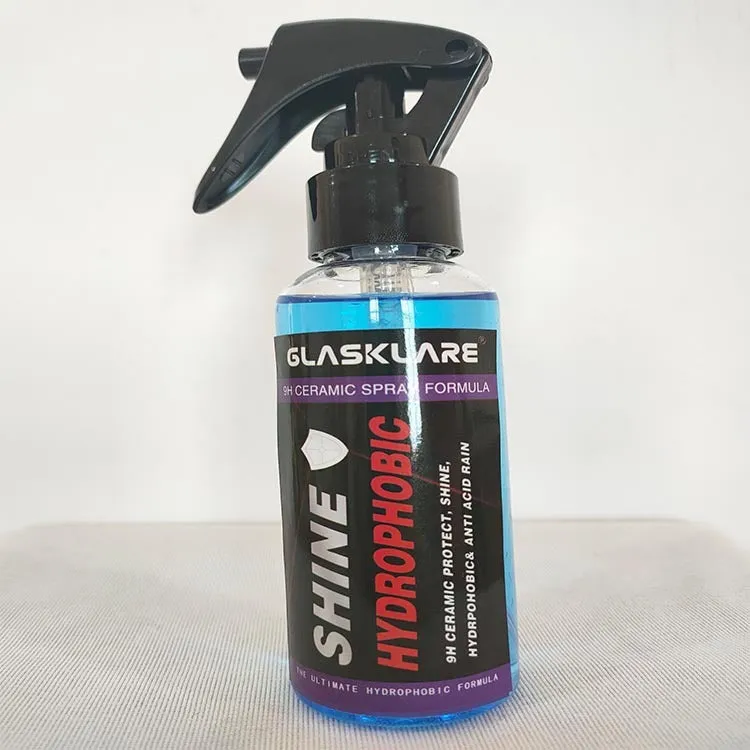 Waterless wash car paint crystal coating bottle 9H hardness mirror gloss 110ml 50ml blue violet transparent