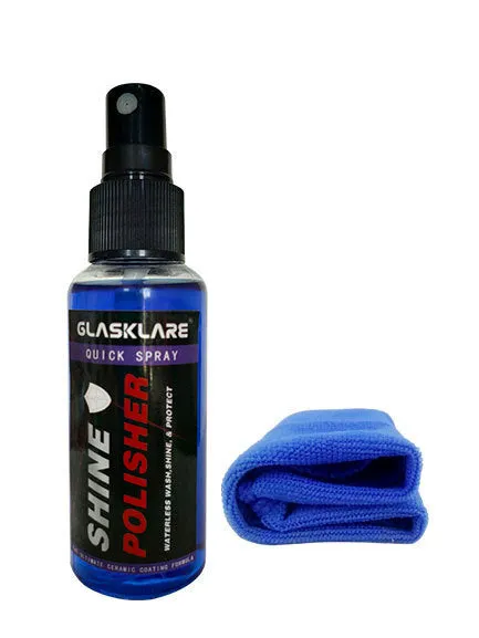 Waterless wash car paint crystal coating bottle 9H hardness mirror gloss 110ml 50ml blue violet transparent
