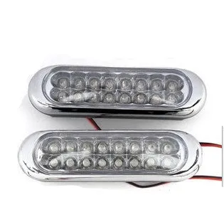 White car LED auxiliary light set 16LED 6W with iron brackets and screws