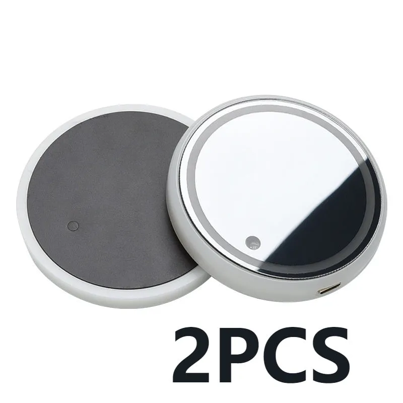 Colourful LED light-up coaster for car cup holder with USB cable and seven light colours.