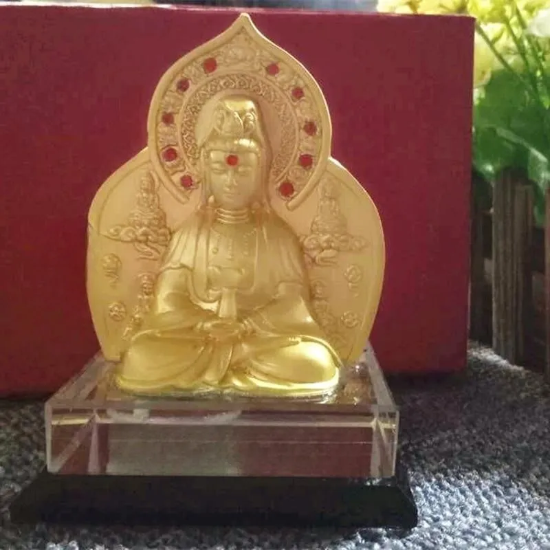 Alloy electric prayer wheel car decoration with Chinese traditional styling