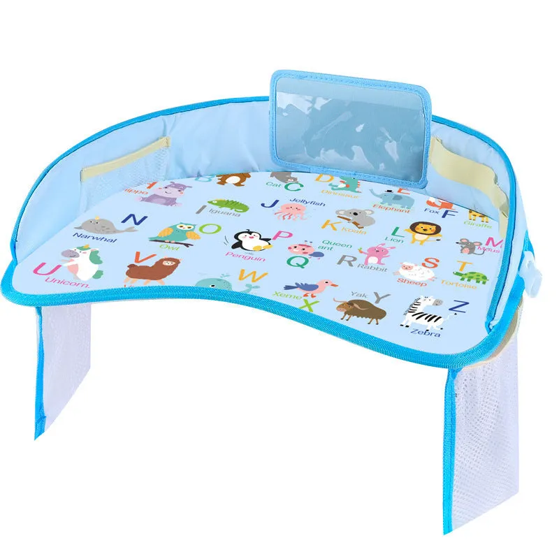 Multifunctional car seat plate made from Oxford cloth in animal world design for middle seat use