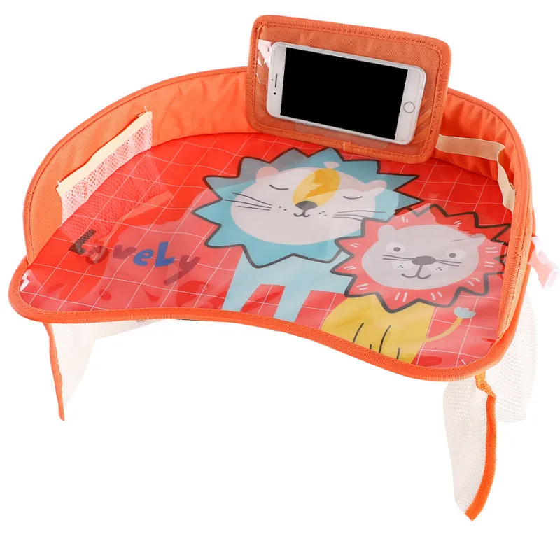 Multifunctional car seat plate made from Oxford cloth in animal world design for middle seat use