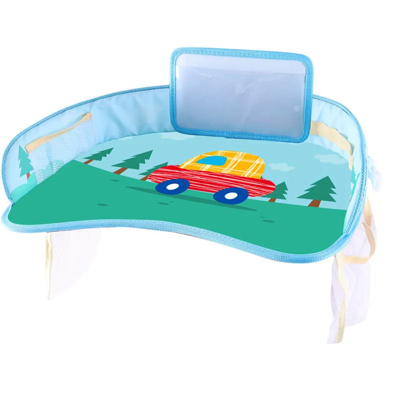 Multifunctional car seat plate made from Oxford cloth in animal world design for middle seat use