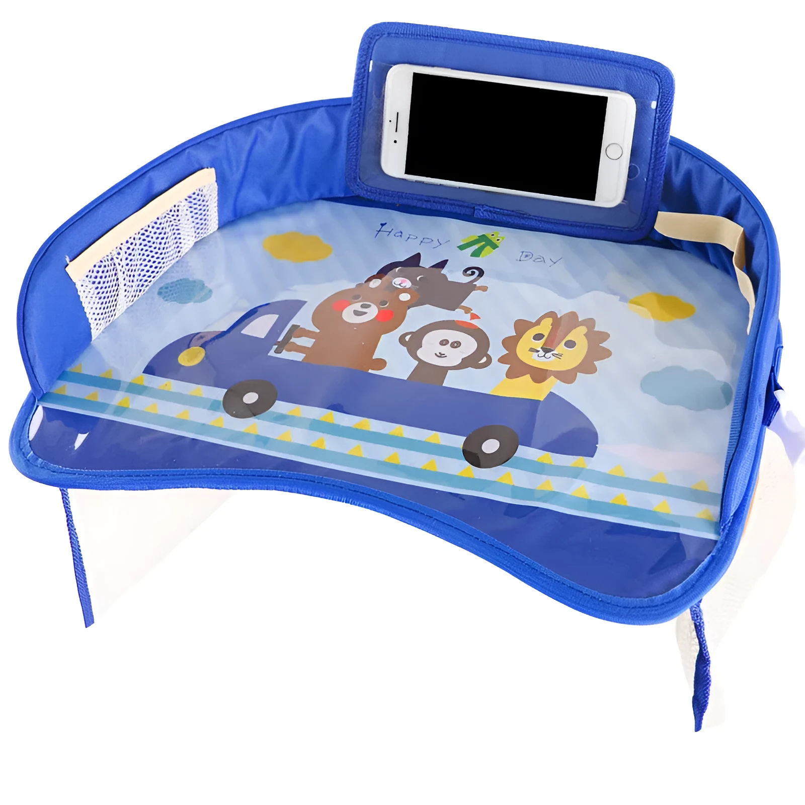 Multifunctional car seat plate made from Oxford cloth in animal world design for middle seat use