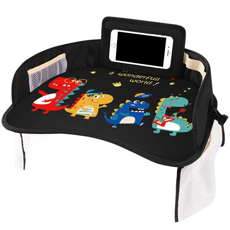 Multifunctional car seat plate made from Oxford cloth in animal world design for middle seat use
