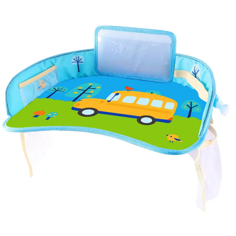 Multifunctional car seat plate made from Oxford cloth in animal world design for middle seat use