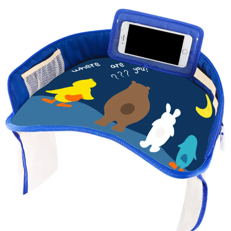 Multifunctional car seat plate made from Oxford cloth in animal world design for middle seat use