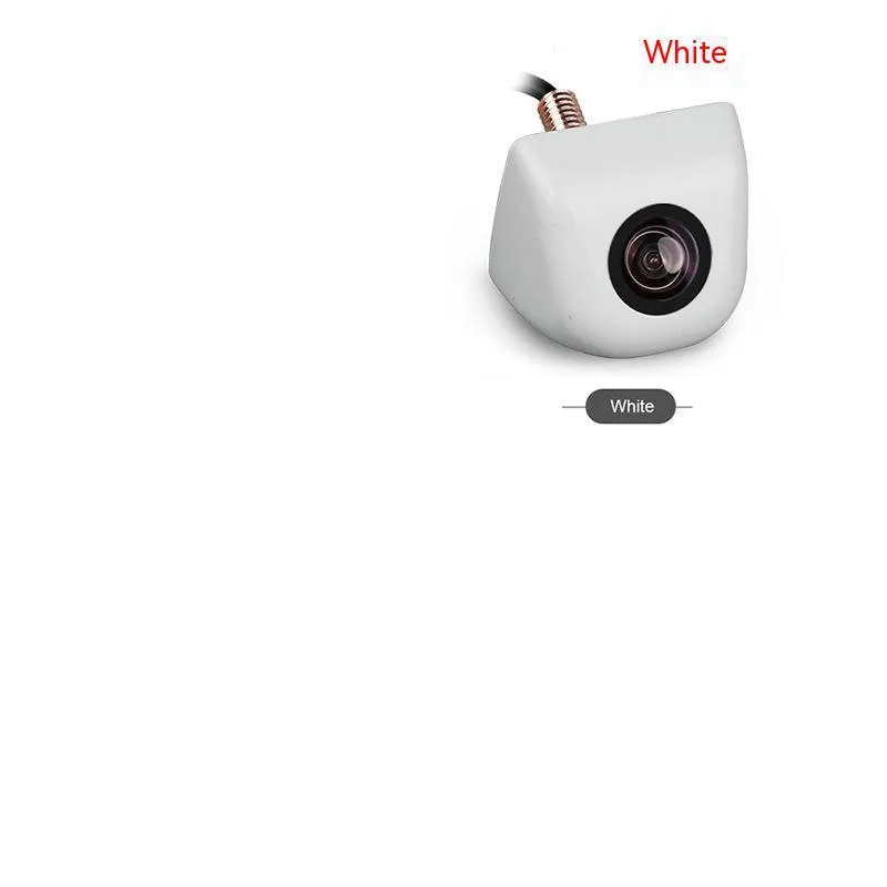 Black HD car night vision waterproof rearview camera with metal shell and integrated cable