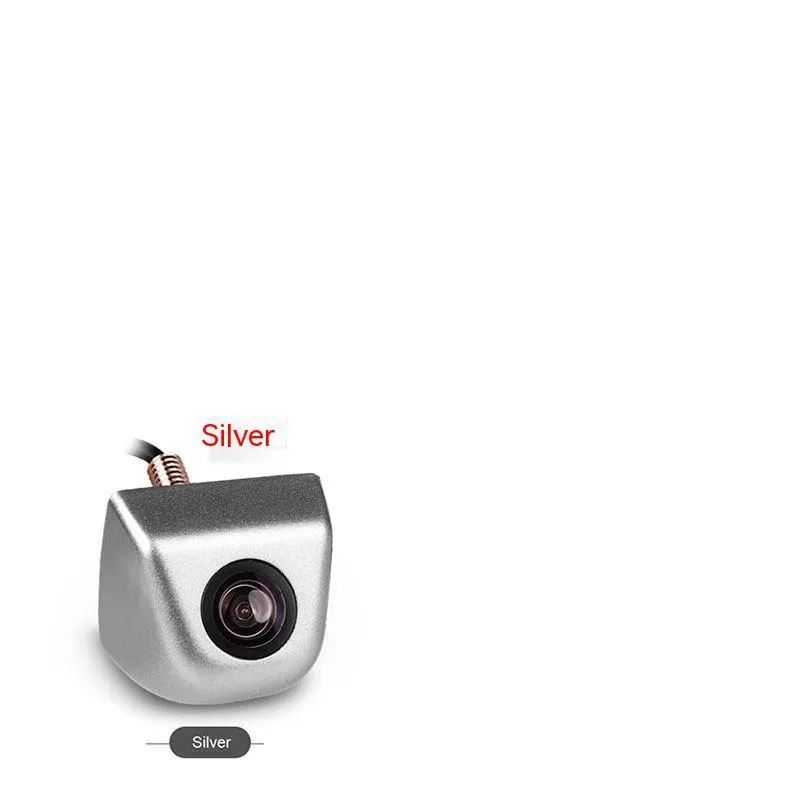 Black HD car night vision waterproof rearview camera with metal shell and integrated cable