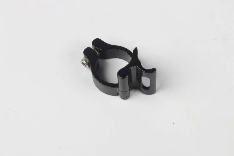 Black anodised aluminium vehicle clamp ring for 28.6mm tubing on frames and roll cages.