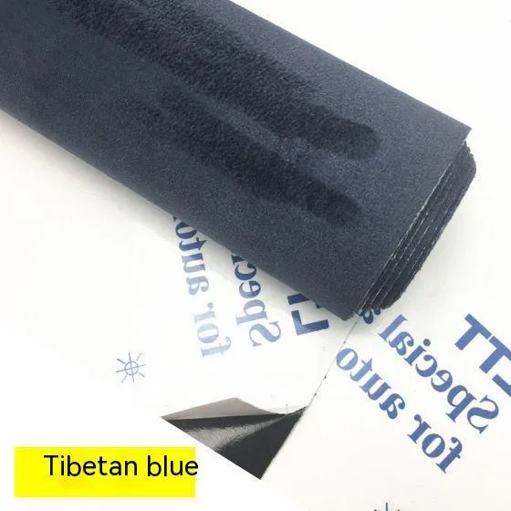 Self-adhesive elastic suede sheets in multiple colours for car interior and furniture decoration applications