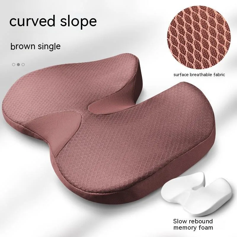 Curved bevel seat cushion in four colour options for tailbone and back support
