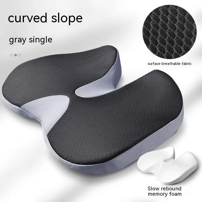 Curved bevel seat cushion in four colour options for tailbone and back support